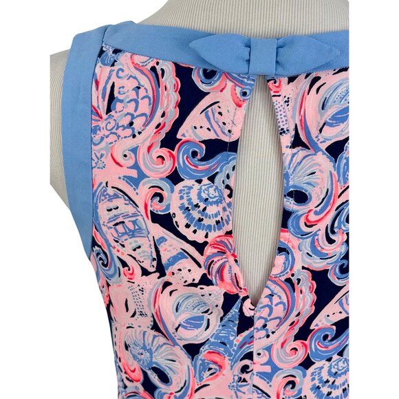 Lilly Pulitzer Sleeveless Shell Print Shift Dress | Coastal Preppy Sophisticated - Picture 8 of 16